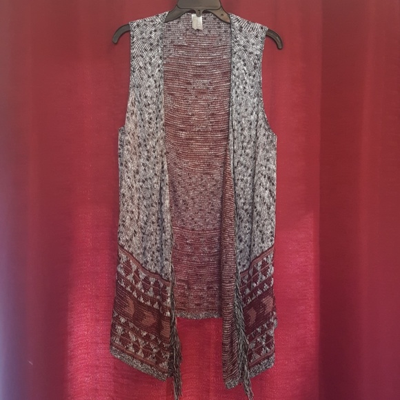 Vanity Sweaters - Draped Cardigan Vest